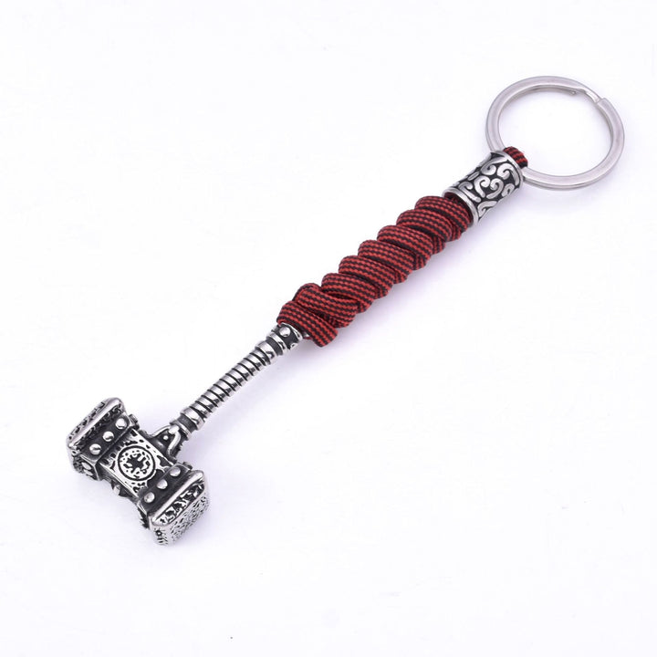 WorldNorse Vikings Thor's Hammer Survival Rope Keychain