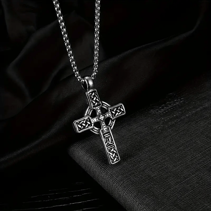 WorldNorse Celtic Knot Triquetra Cross Necklace