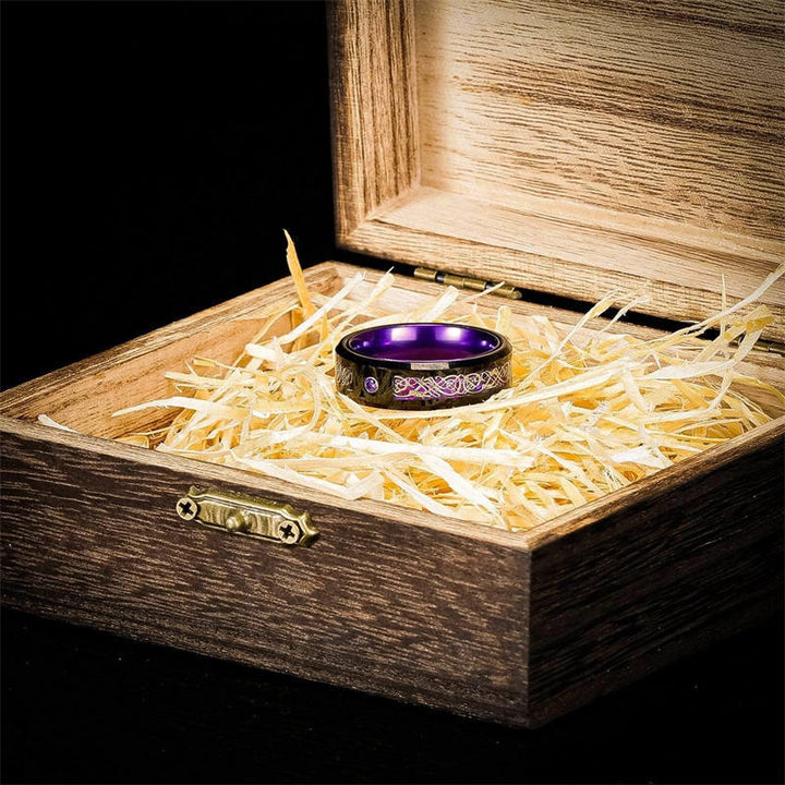WorldNorse Viking Style Alloy Ring - Purple - US 14 - image 12