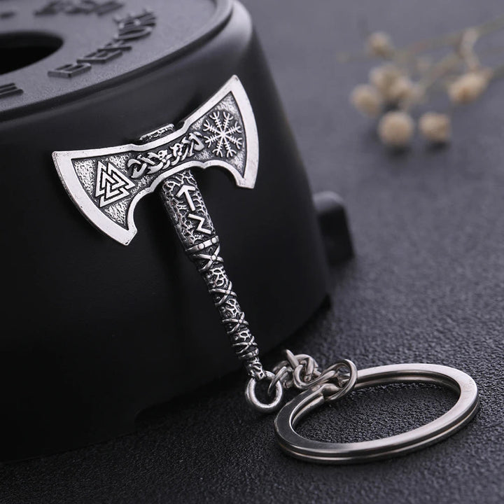 WorldNorse Viking Axe Various Elements Keychain