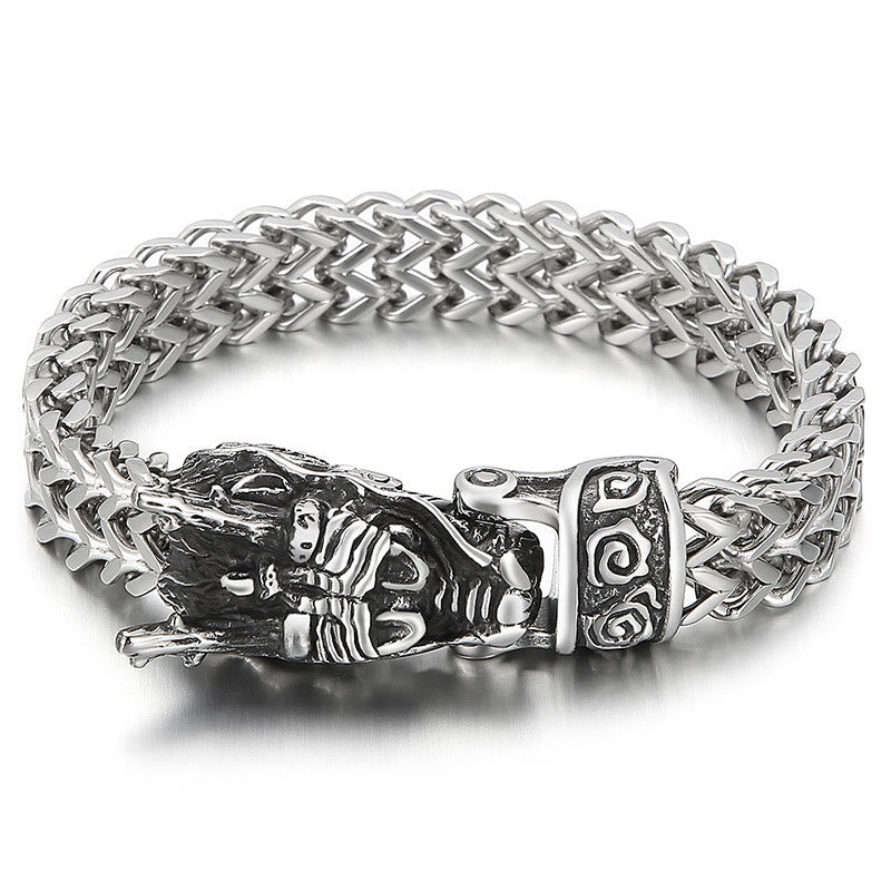 WorldNorse Norse Dragon Mesh Chain Bracelet