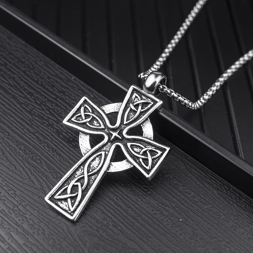 WorldNorse Viking Amulet Triquetra Celtic Knot Cross Necklace