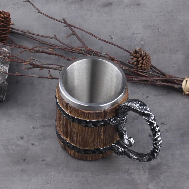 WorldNorse Viking Wood Style Beer Mug