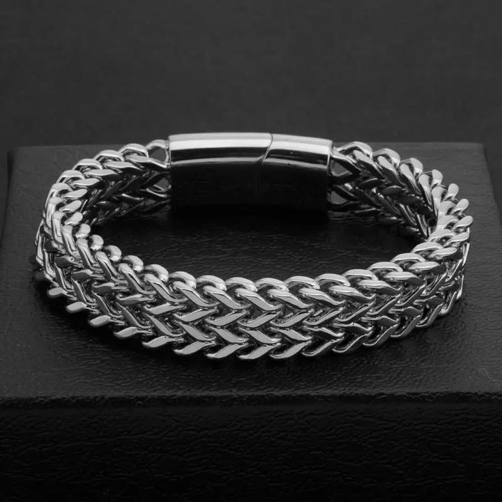 WorldNorse Classic Double Row Wheat Chain Bracelet