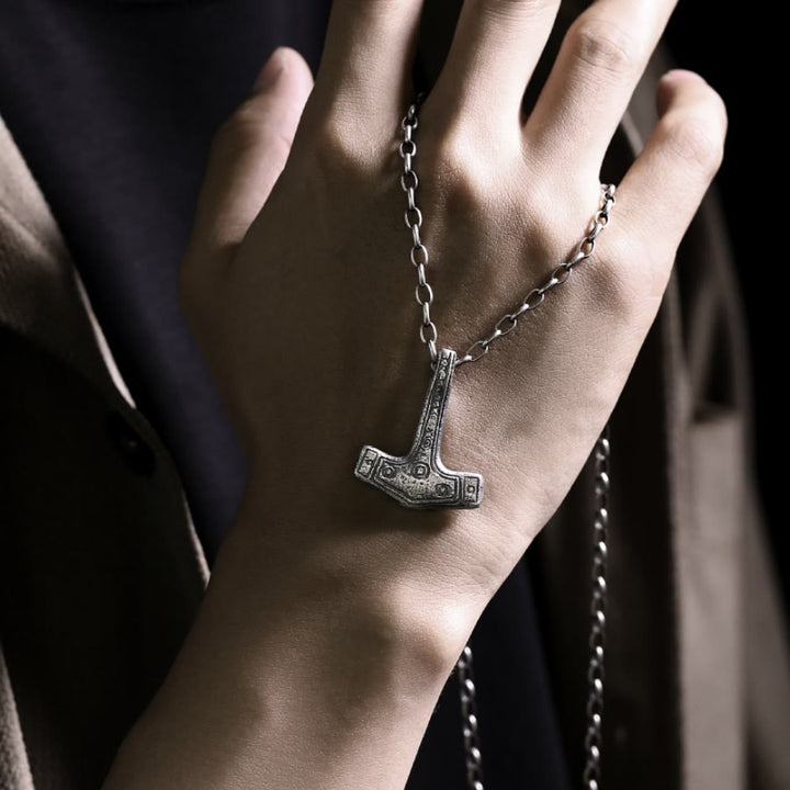 WorldNorse 999 Sterling Silver Mjolnir Necklace