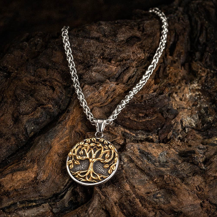FREE Today: Dual Color Stainless Steel Tree Of Life Necklace