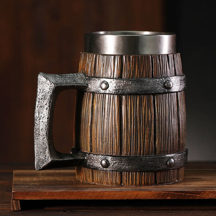 WorldNorse Viking Wood Style Beer Mug