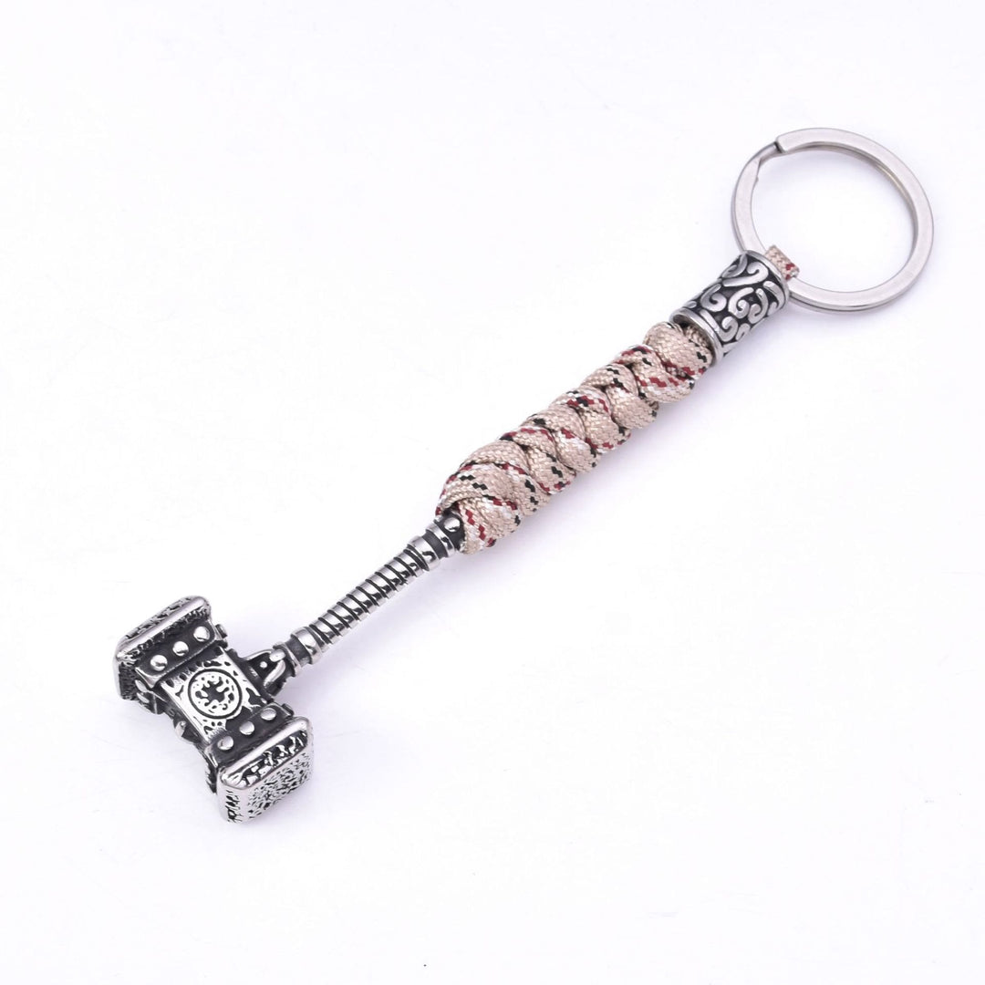 WorldNorse Vikings Thor's Hammer Survival Rope Keychain