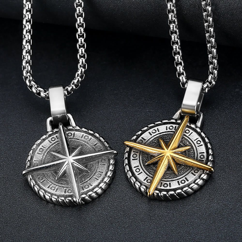 WorldNorse The North Star Stainless Steel Pendant Necklace