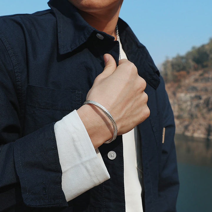 WorldNorse Mobius Vintage Wheat Bracelet