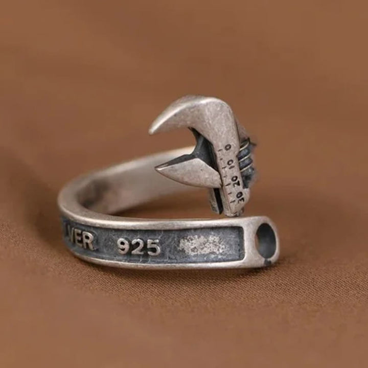 WorldNorse Sterling Silver Motorcycle Wrench Ring