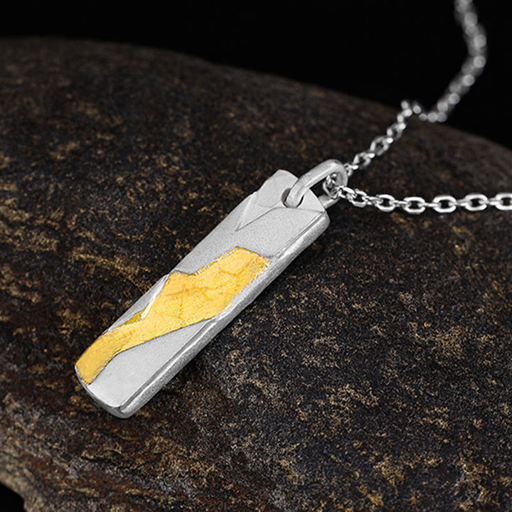 WorldNorse 999 Sterling Silver Hidden Gold Necklace