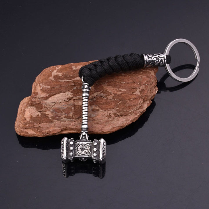 WorldNorse Vikings Thor's Hammer Survival Rope Keychain