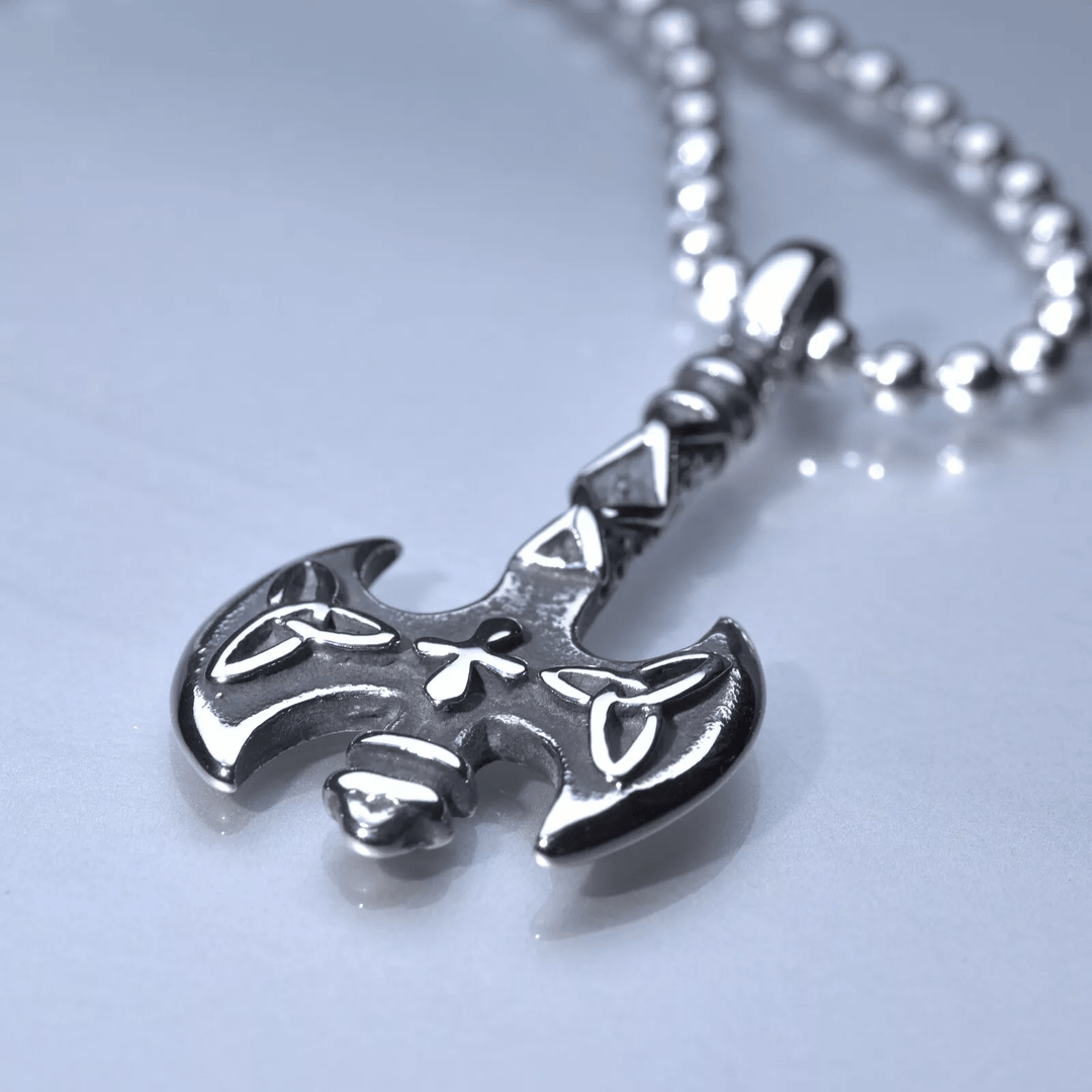 WorldNorse Viking Axe With Triquetra Necklace