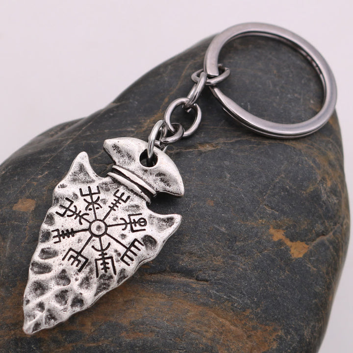 WorldNorse Vegvisir Compass Shield Keychain