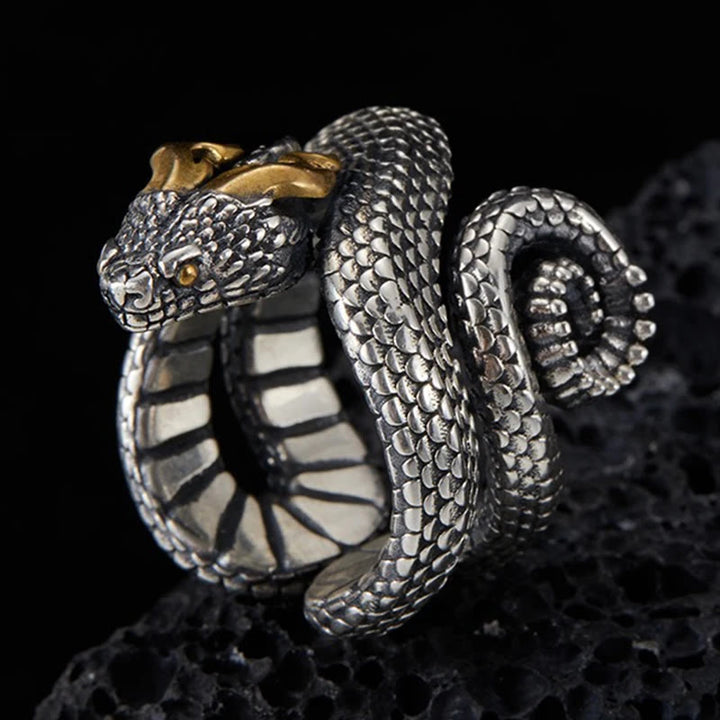 FREE Today: Retro Punk Snake Jormungandr Ring