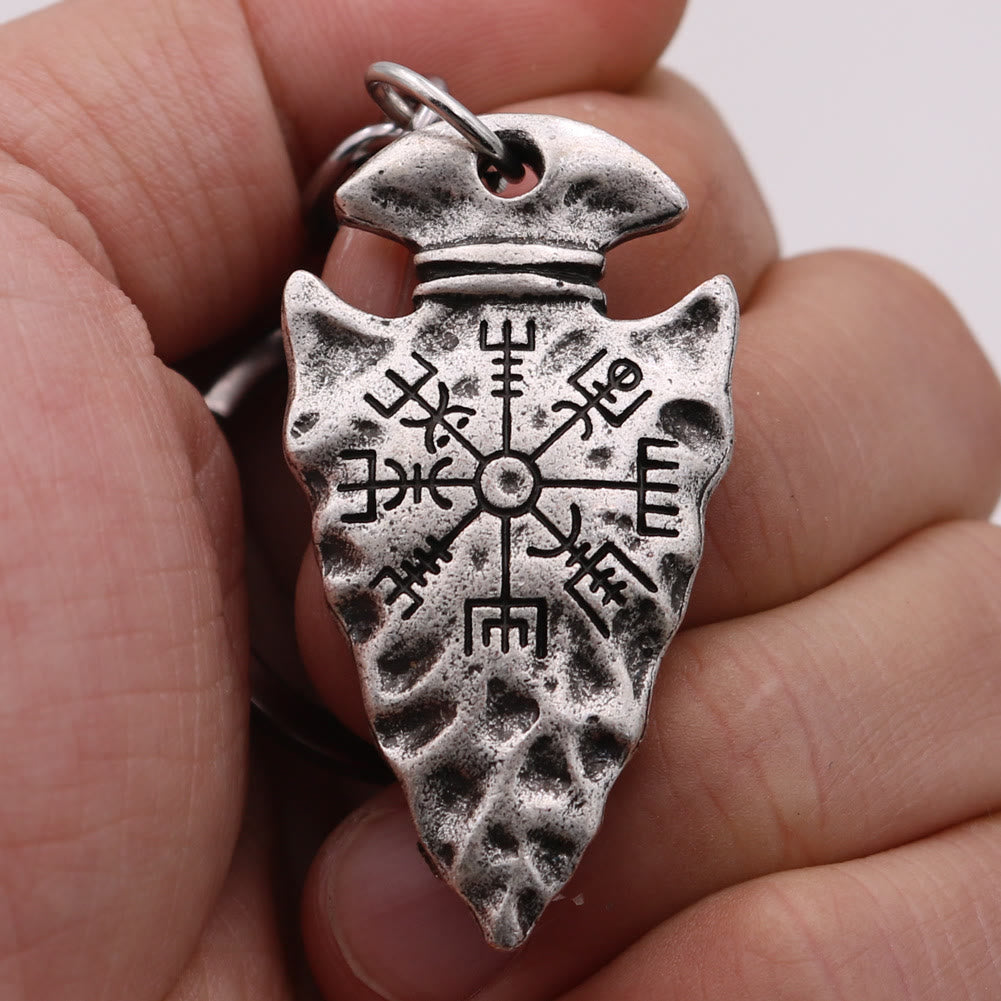 WorldNorse Vegvisir Compass Shield Keychain