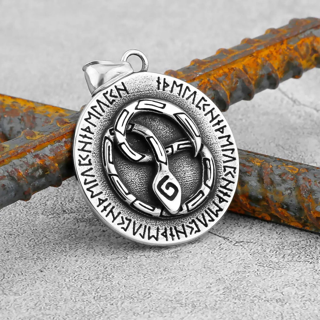 WorldNorse Nordic Snake Odin Rune Necklace