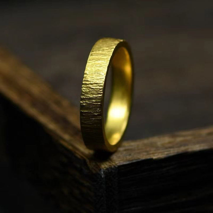 WorldNorse Vintage Bark Shape Ring