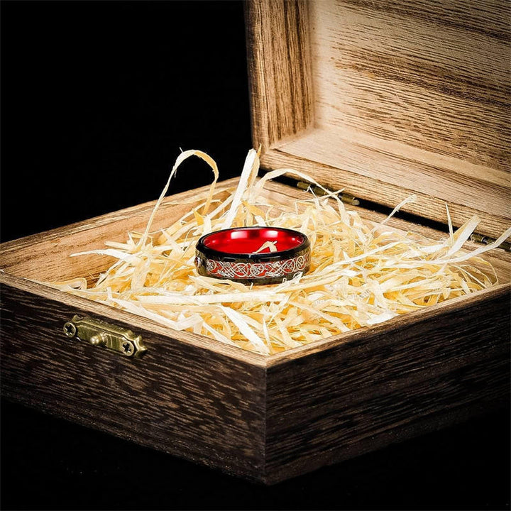 WorldNorse Viking Style Alloy Ring - Red - US 14 - image 6