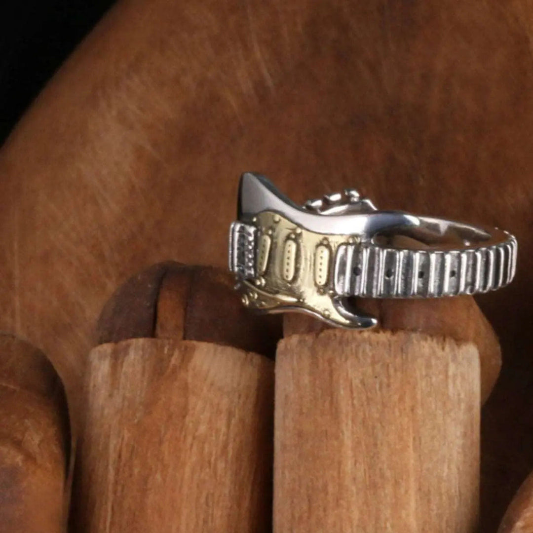 WorldNorse Rockstar Punk Guitar Strum Rebellion Ring