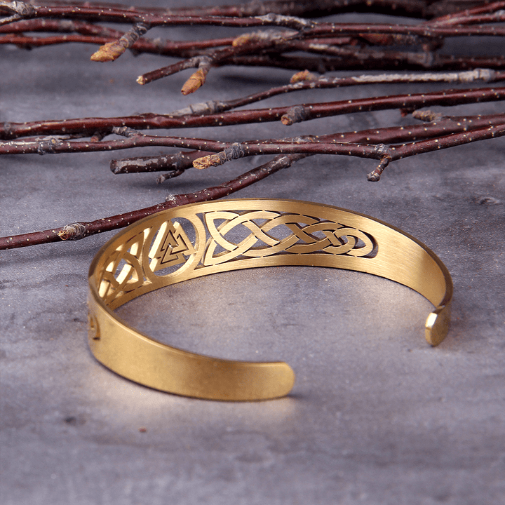 Flash Sale - WorldNorse Valknut And Celtic Knot Symbol Bracelet