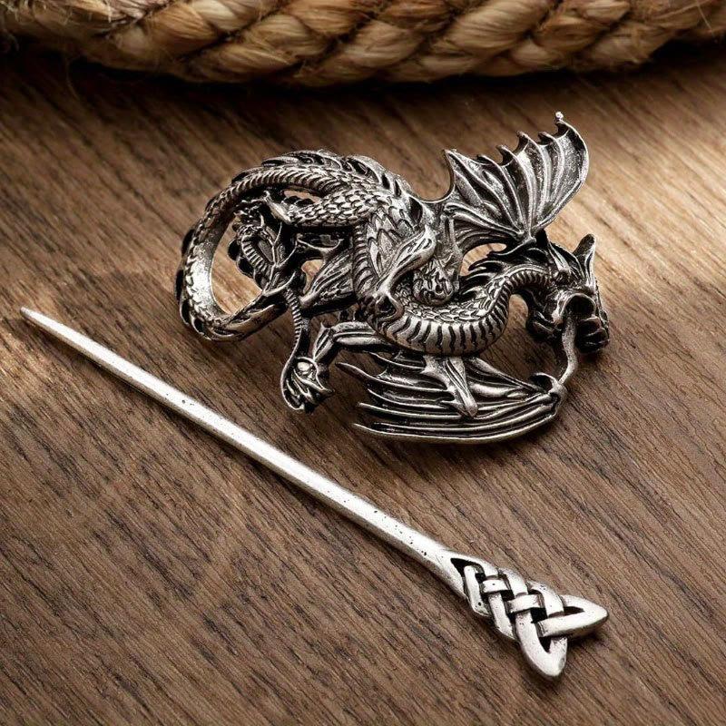 WorldNorse Viking Flying Dragon Hairpin