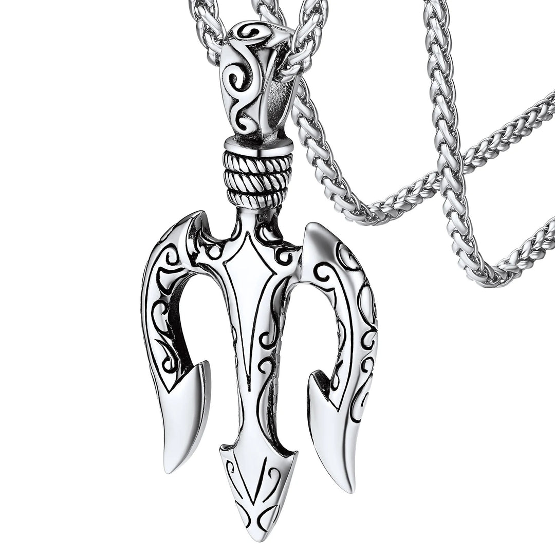 WorldNorse "Power and Courage" Poseidon Trident Necklace