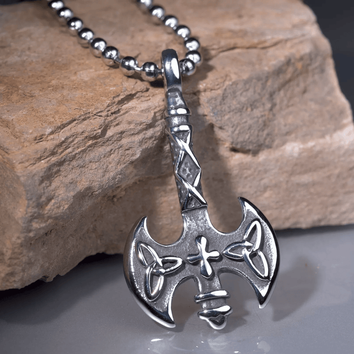 WorldNorse Viking Axe With Triquetra Necklace