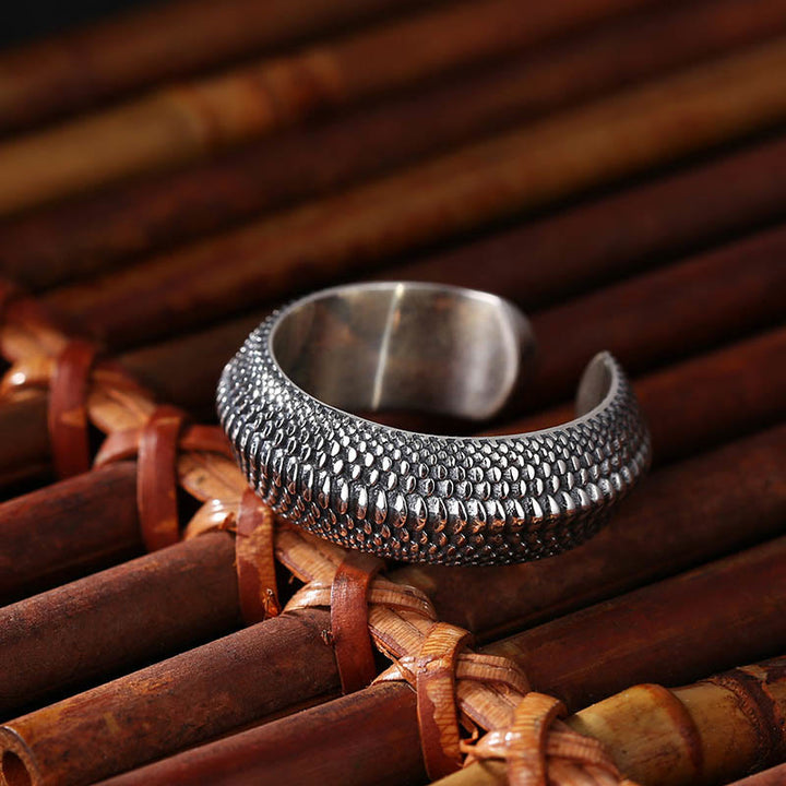 WorldNorse Dragon Scale Open Ring