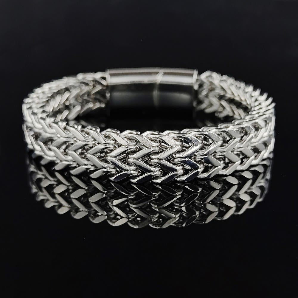 WorldNorse Classic Double Row Wheat Chain Bracelet