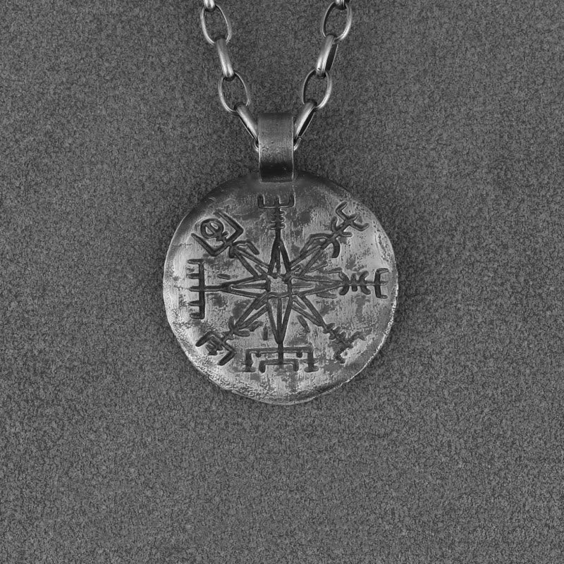 WorldNorse 999 Sterling Silver Vegvisir Necklace