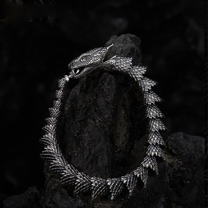 WorldNorse Snake Bites Tail Scale Shape Bracelet