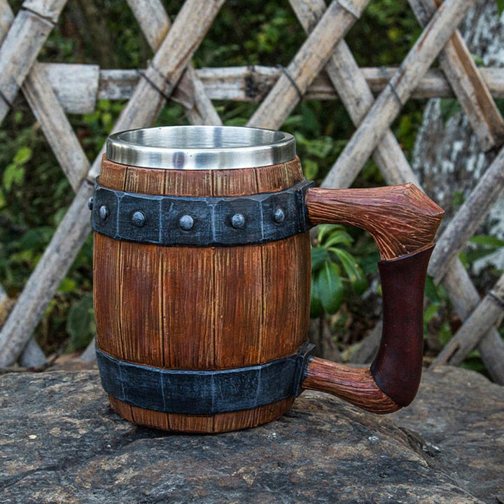 WorldNorse Viking Wood Beer Mug