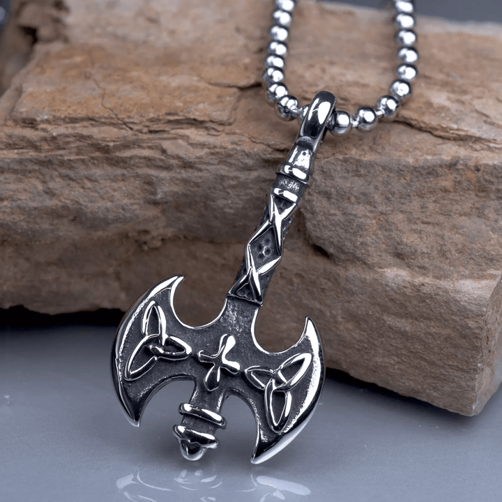 WorldNorse Viking Axe With Triquetra Necklace