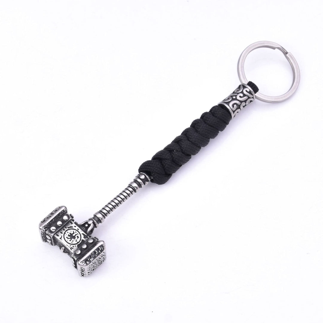 WorldNorse Vikings Thor's Hammer Survival Rope Keychain