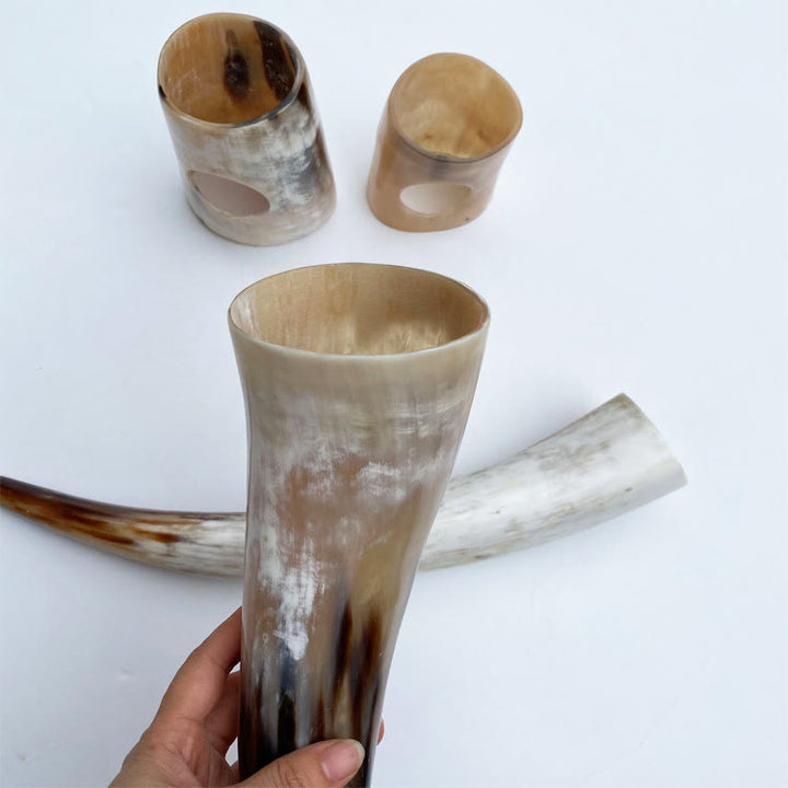 WorldNorse Handcrafted With Stand Drinking Horn