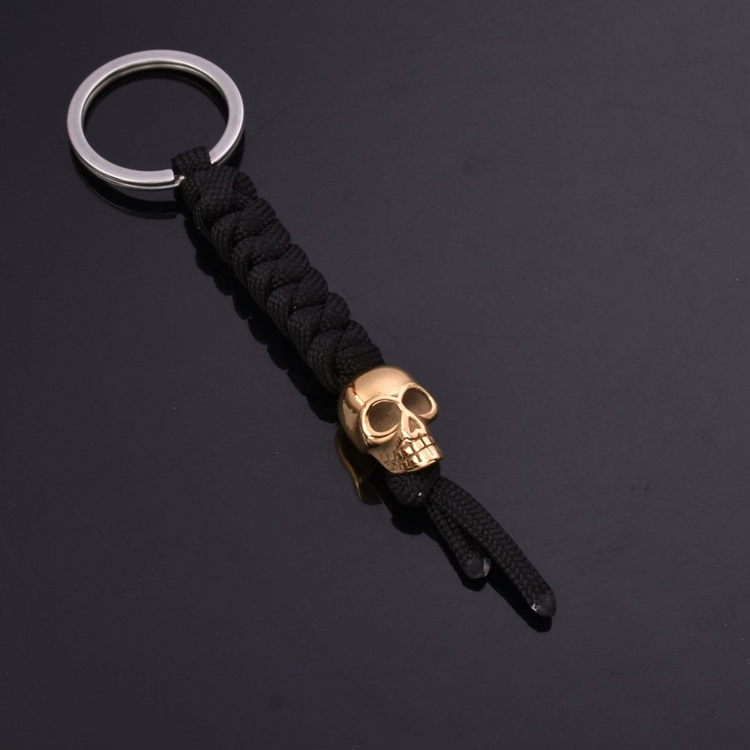 WorldNorse Skull Parachute Rope Keychain