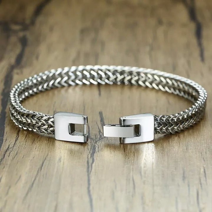 WorldNorse Stainless Steel Wheat Bracelet