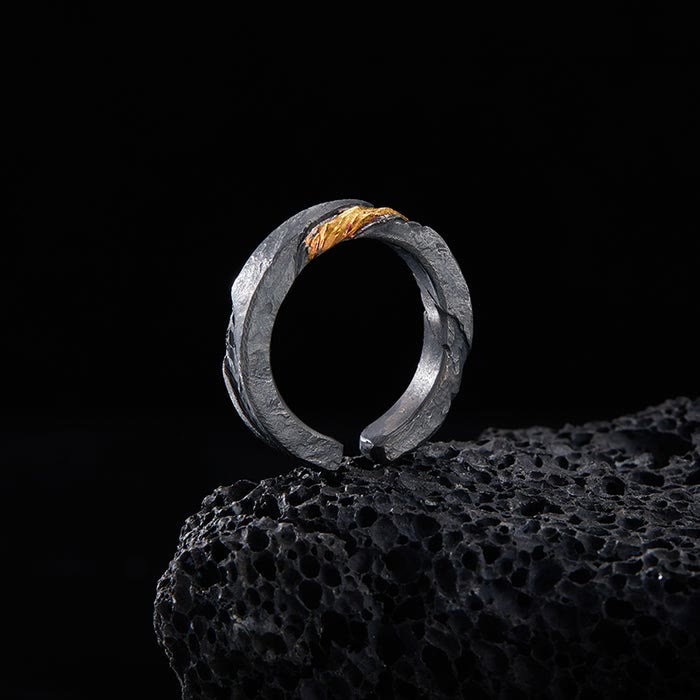 FREE Today: Flowing Fire Inlaid Adjustable Ring