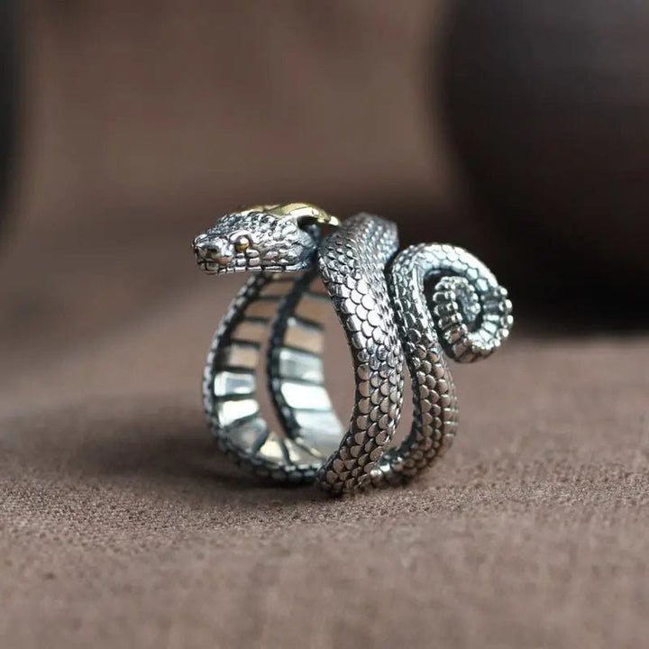 FREE Today: Retro Punk Snake Jormungandr Ring