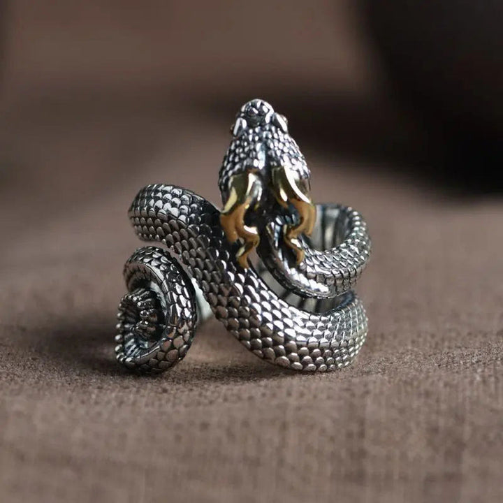 FREE Today: Retro Punk Snake Jormungandr Ring