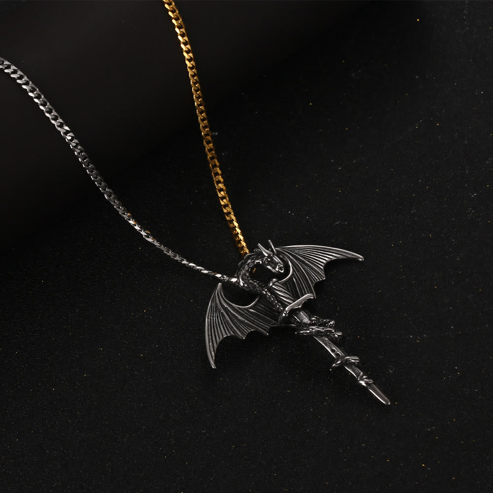 WorldNorse Pterosaur Sword Flying Dragon Necklace