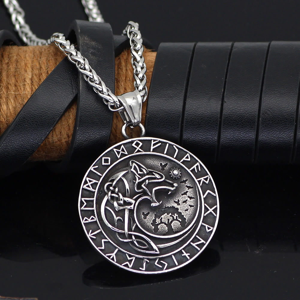 FREE Today: Fenrir Wolf Runic Necklace