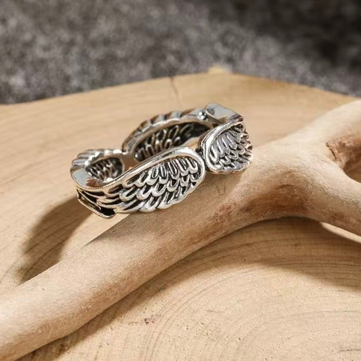 WorldNorse Angel Wing Feather Ring