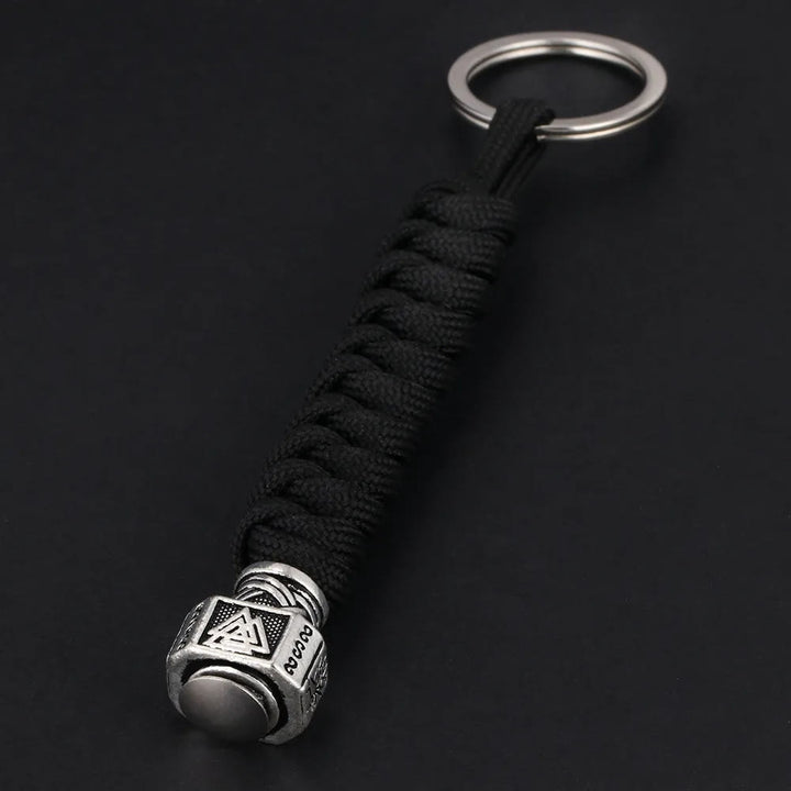 WorldNorse Valknut Hammer Keyring Keychain