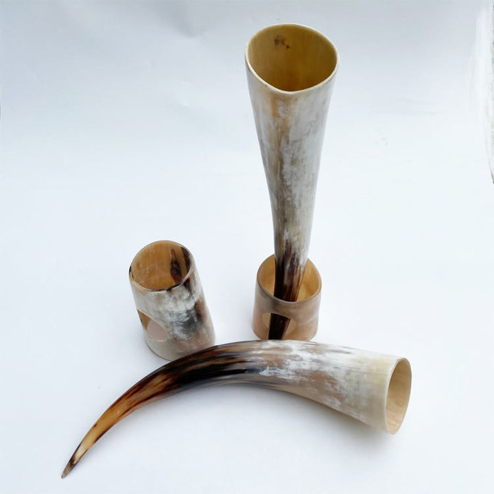 WorldNorse Handcrafted With Stand Drinking Horn