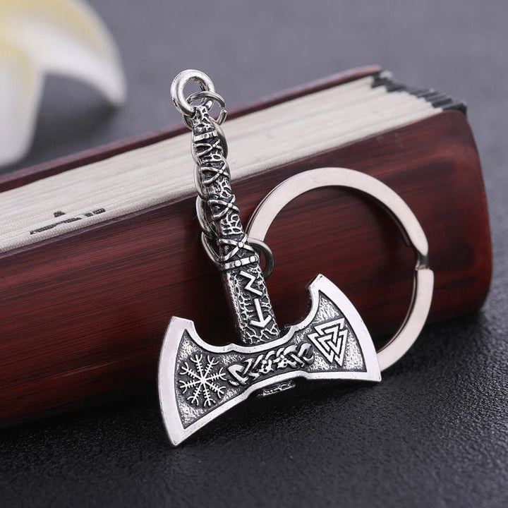 WorldNorse Viking Axe Various Elements Keychain