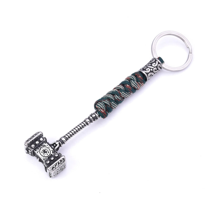 WorldNorse Vikings Thor's Hammer Survival Rope Keychain