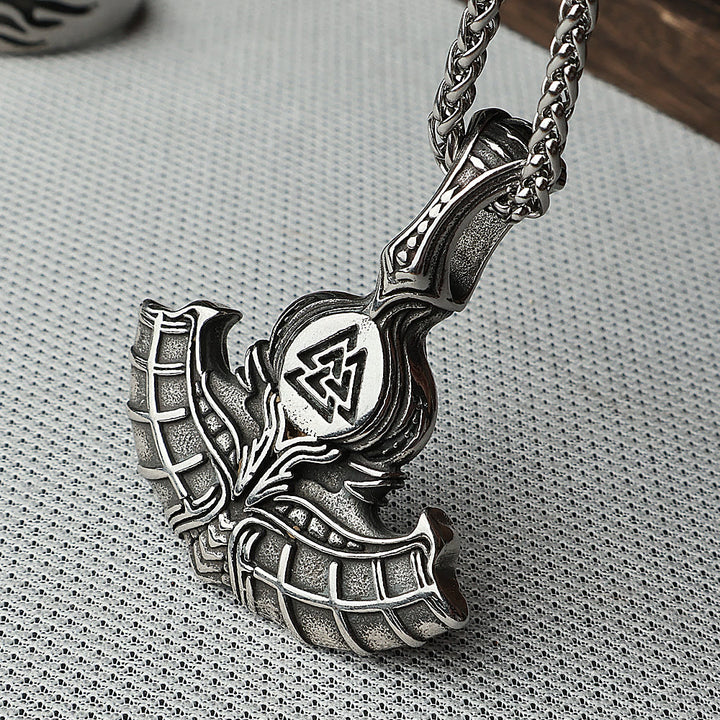 WorldNorse Valknut Anchor Viking Necklace